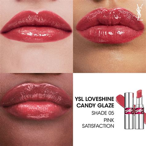 ysl pink satisfaction 05|YSL pink lip gloss.